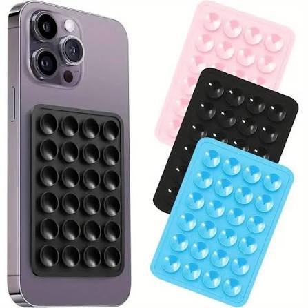Pack Of 5 Silicone Phone Holder one side sticker and one side suction cups