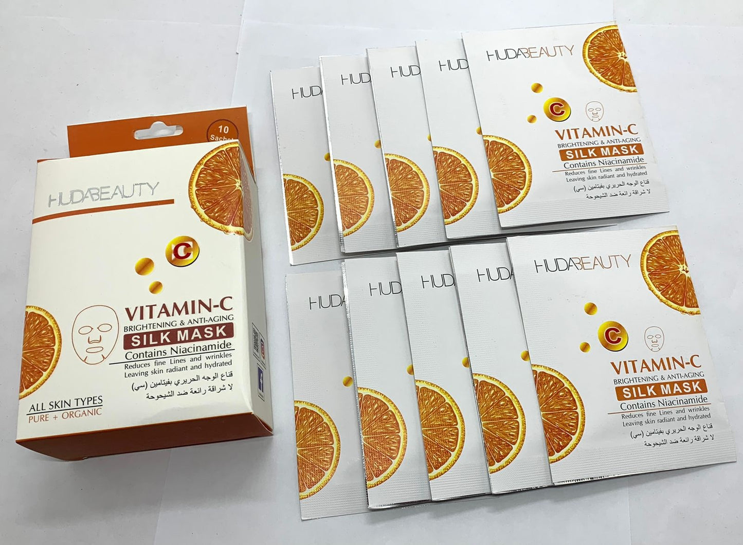 HUDABEAUTY Vitamin C Peel-Off Mask 10 Pcs Box