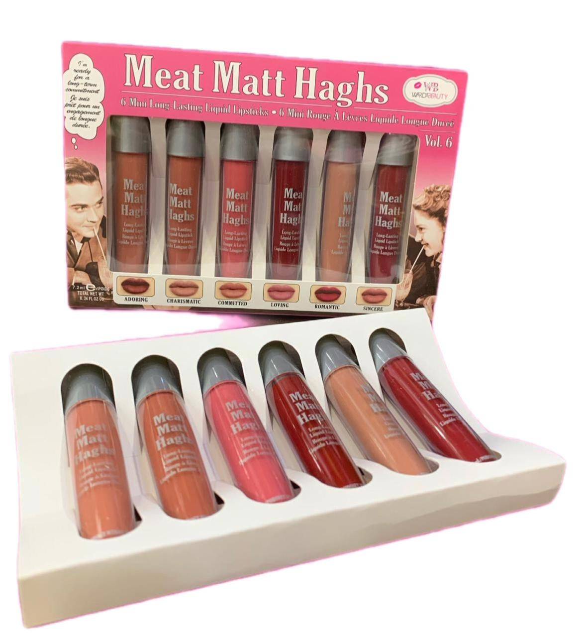 Meat Matt Haghs Matte Lipgloss 6 Pcs Pack