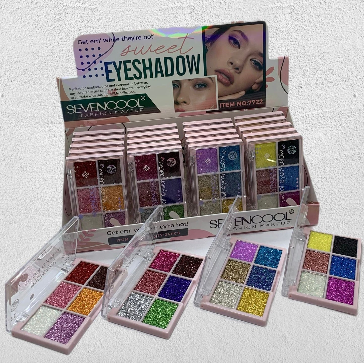 SEVENCOOL Glitter Eyeshadow 1 PC (6 Color)