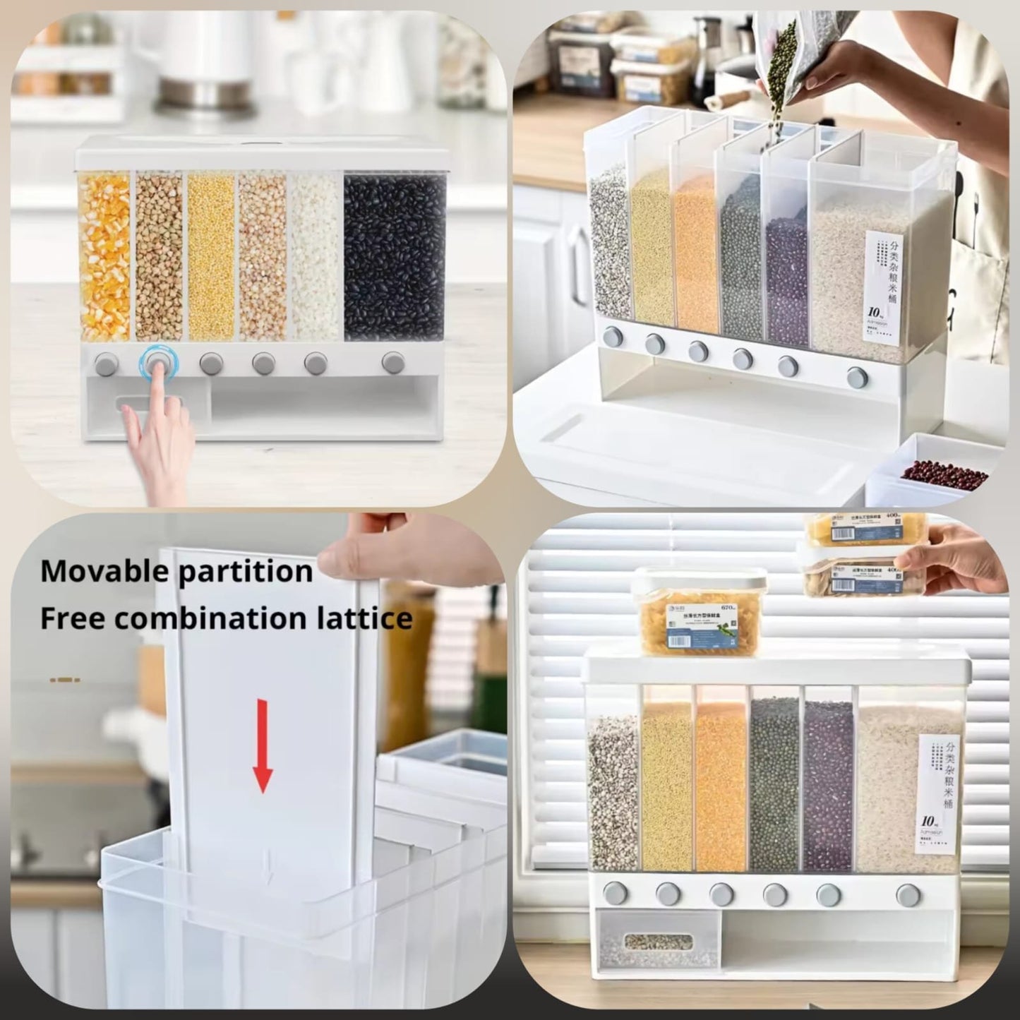 6in1 Cereal Dispenser (Box Packing) (Premium Quality) 🇨🇳