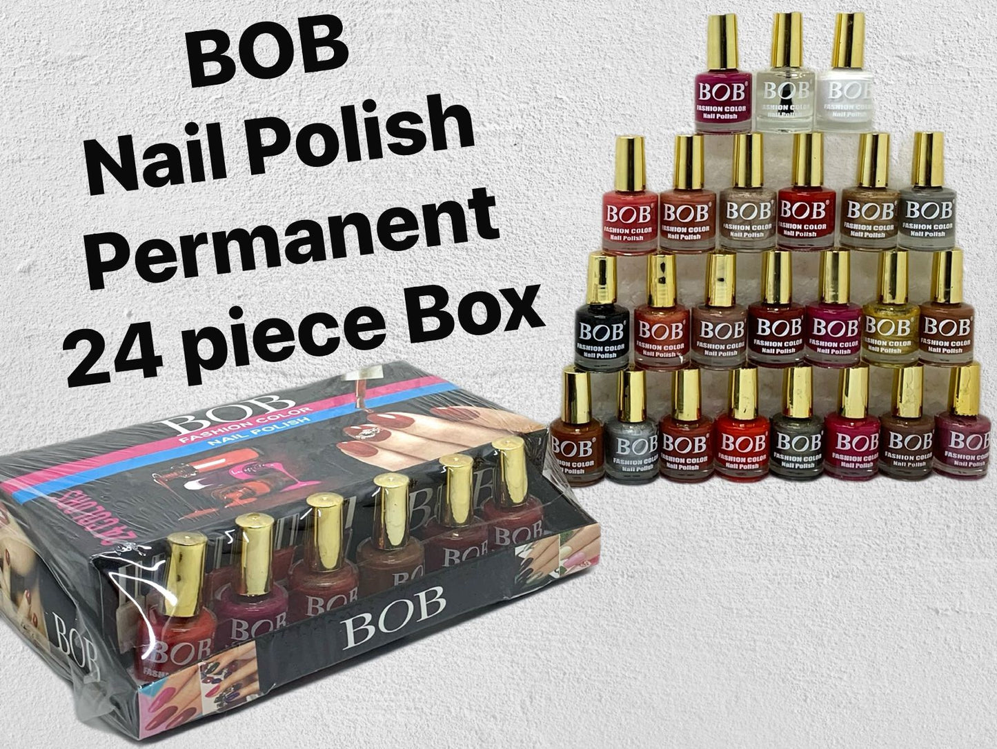 BOB Permanent Nail Polish (24Pcs Box)