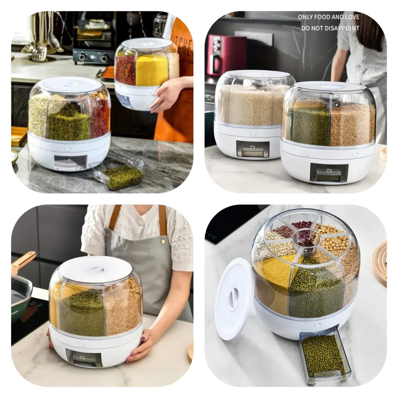 Revolving 6in1 Cereal Dispenser (5Kg) Premium Quality