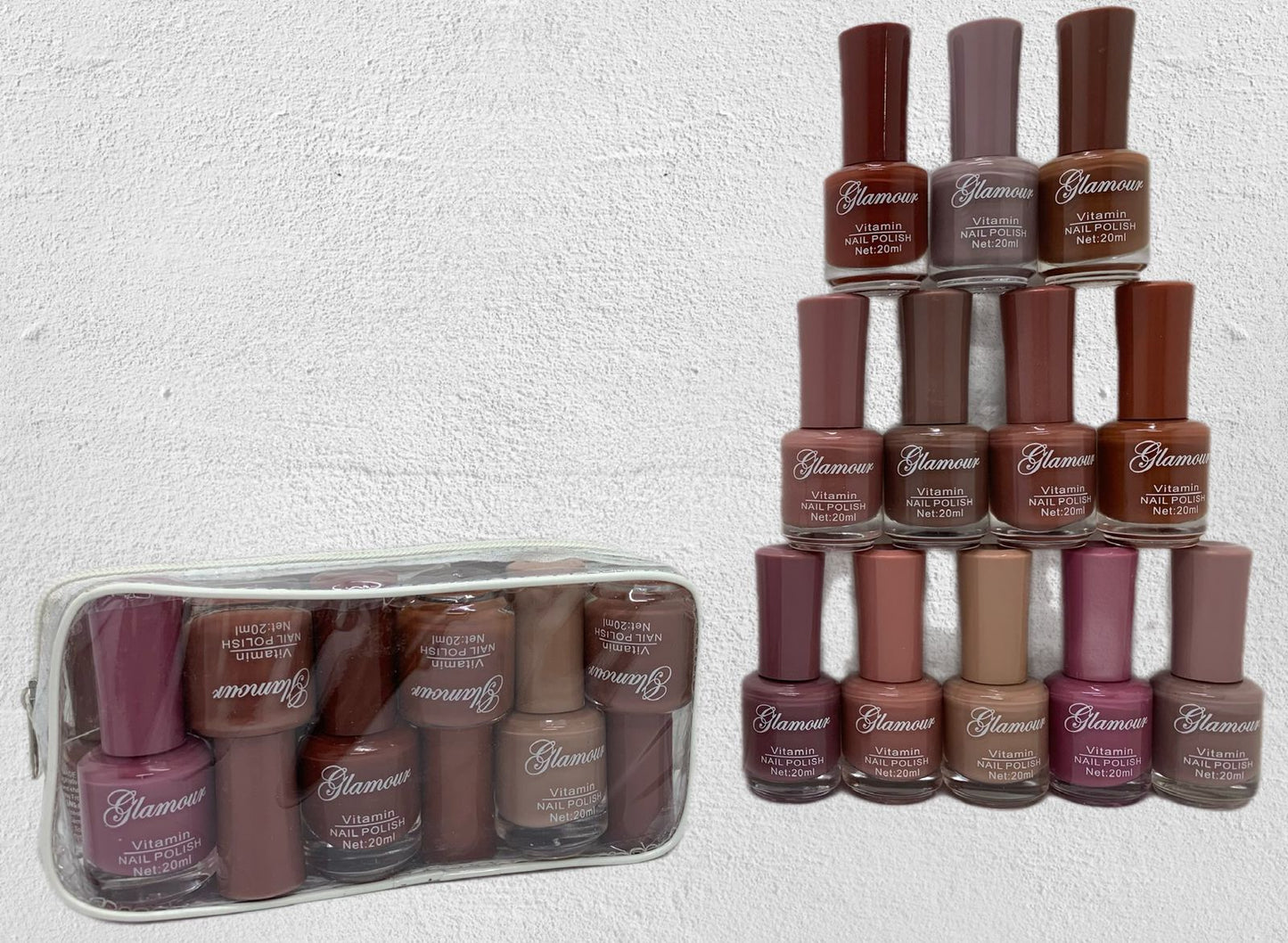 Glamour Permanent Nail Polish 12 Pcs Box