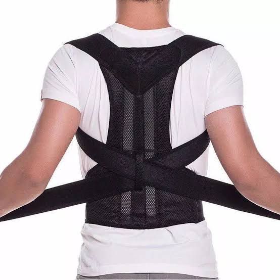 Back Posture Corrector Belt With Metal Support Rods | Adjustable Back & Shoulder Support