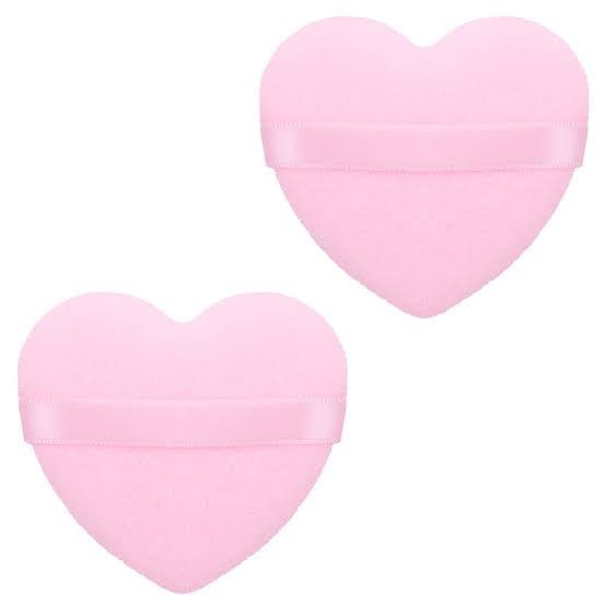 Makeup Puff for Women – Soft Heart Shaped Tool for Loose Powder
