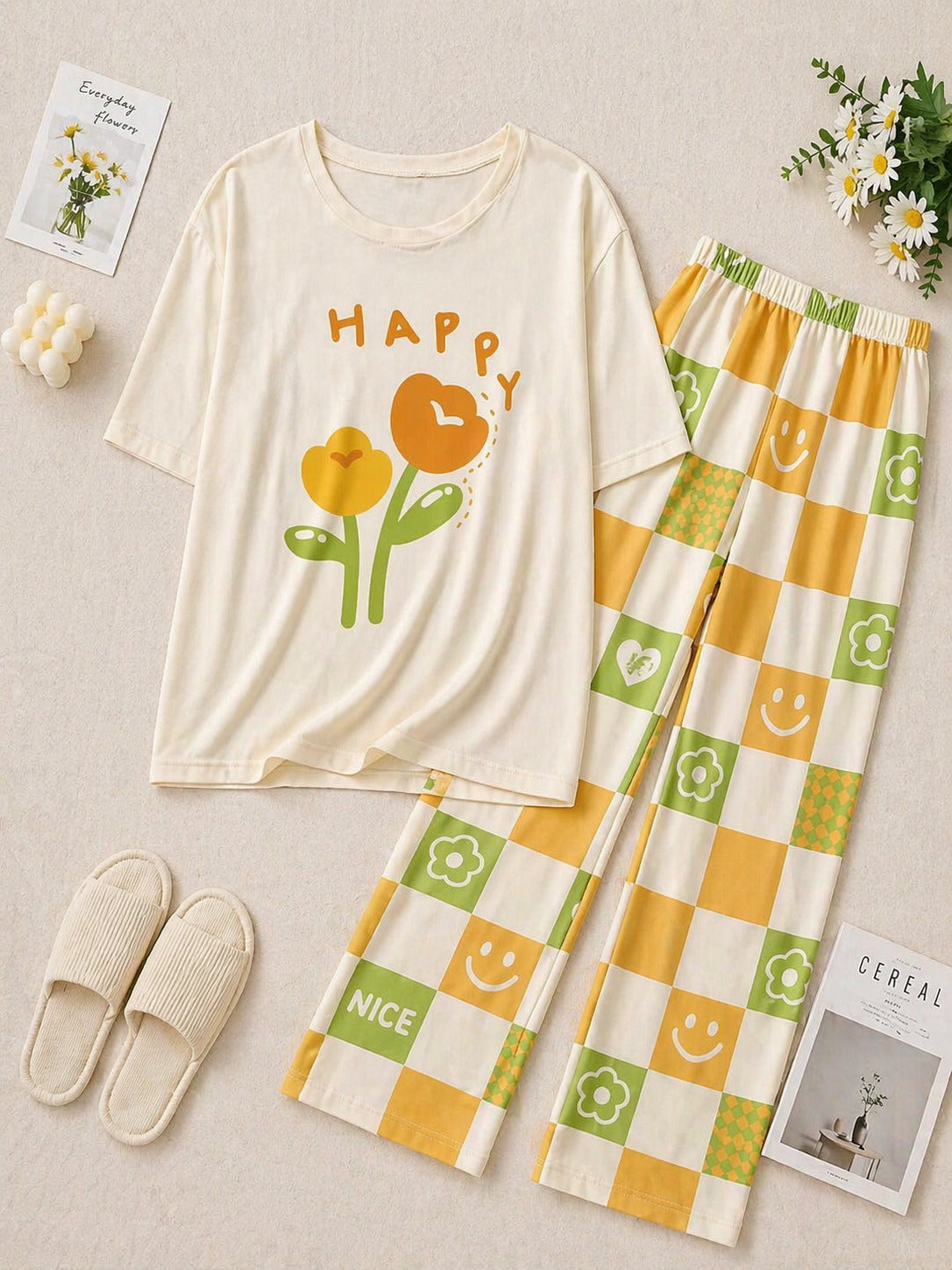 Happy Flower Night Suit
