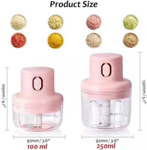 Rechargeable Food Chopper with 2 Bowls