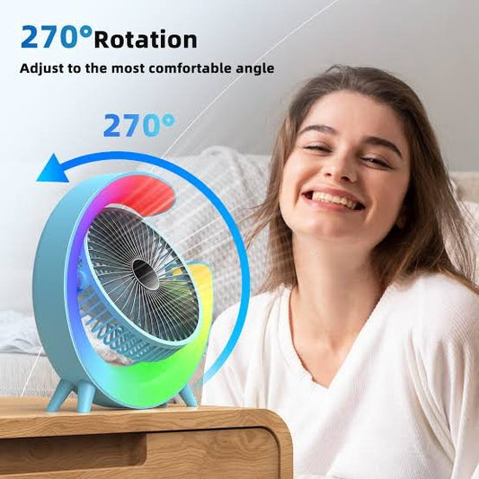 Round Shape Fan with RGB led ( only Advance Payment )