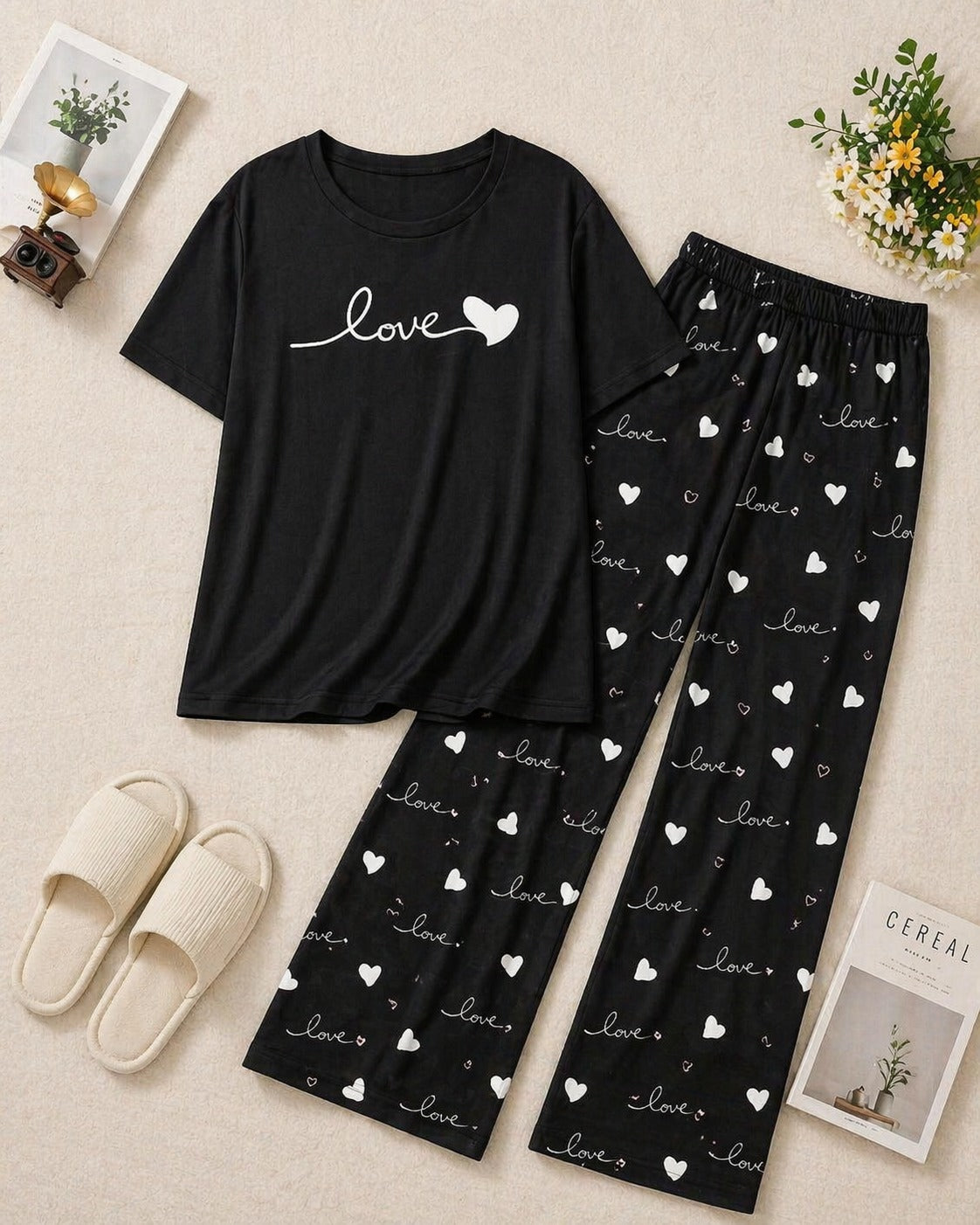 Black Love Night Suit