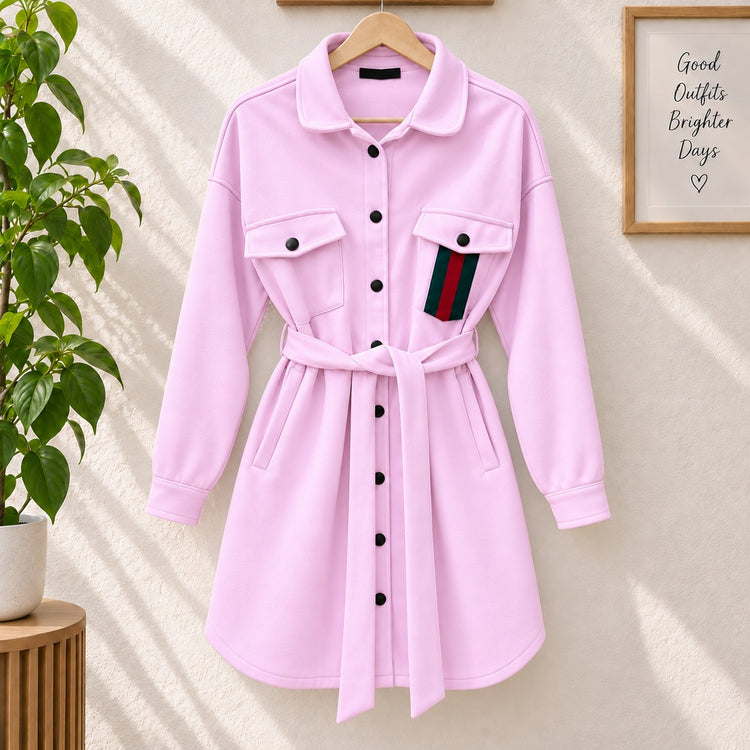 KK-24 - Women's Gucci Printed Pocket Style Winter Long Coat