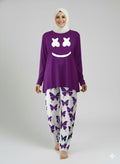 Marshmallow   Printed Purple Shirt With butterfly Printed Trouser