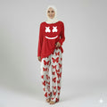 Marshmallow   Printed Red Shirt With butterfly Printed Trouser