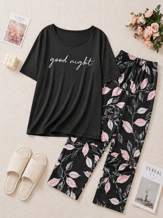 Good Night Floral Pajama Set
