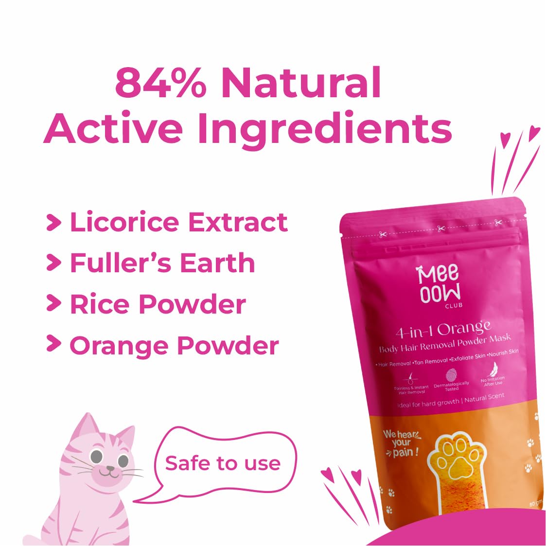 Body Hair Removal Wax Powder Mask