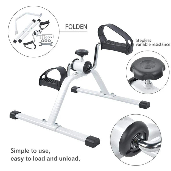 Mini Exercise Cycle Portable Pedal Bike for Hands and Feet with Slip-Resistant Grips