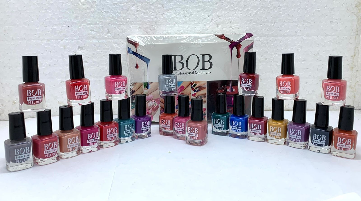 BOB Peel-Off Nail Polish 24 Pcs Box