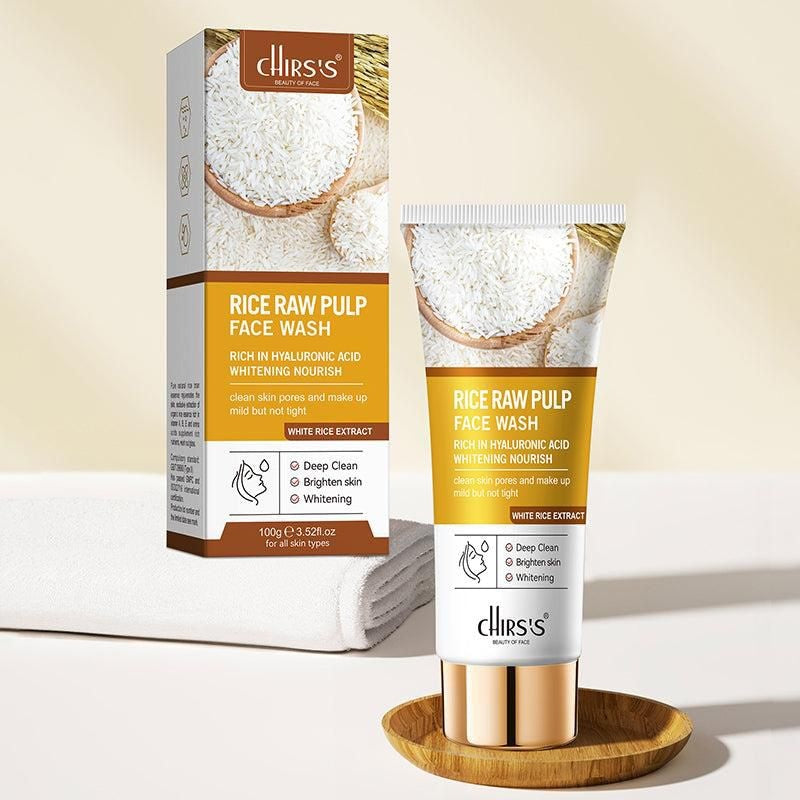 CHIRS’S Face Wash rice raw pulp