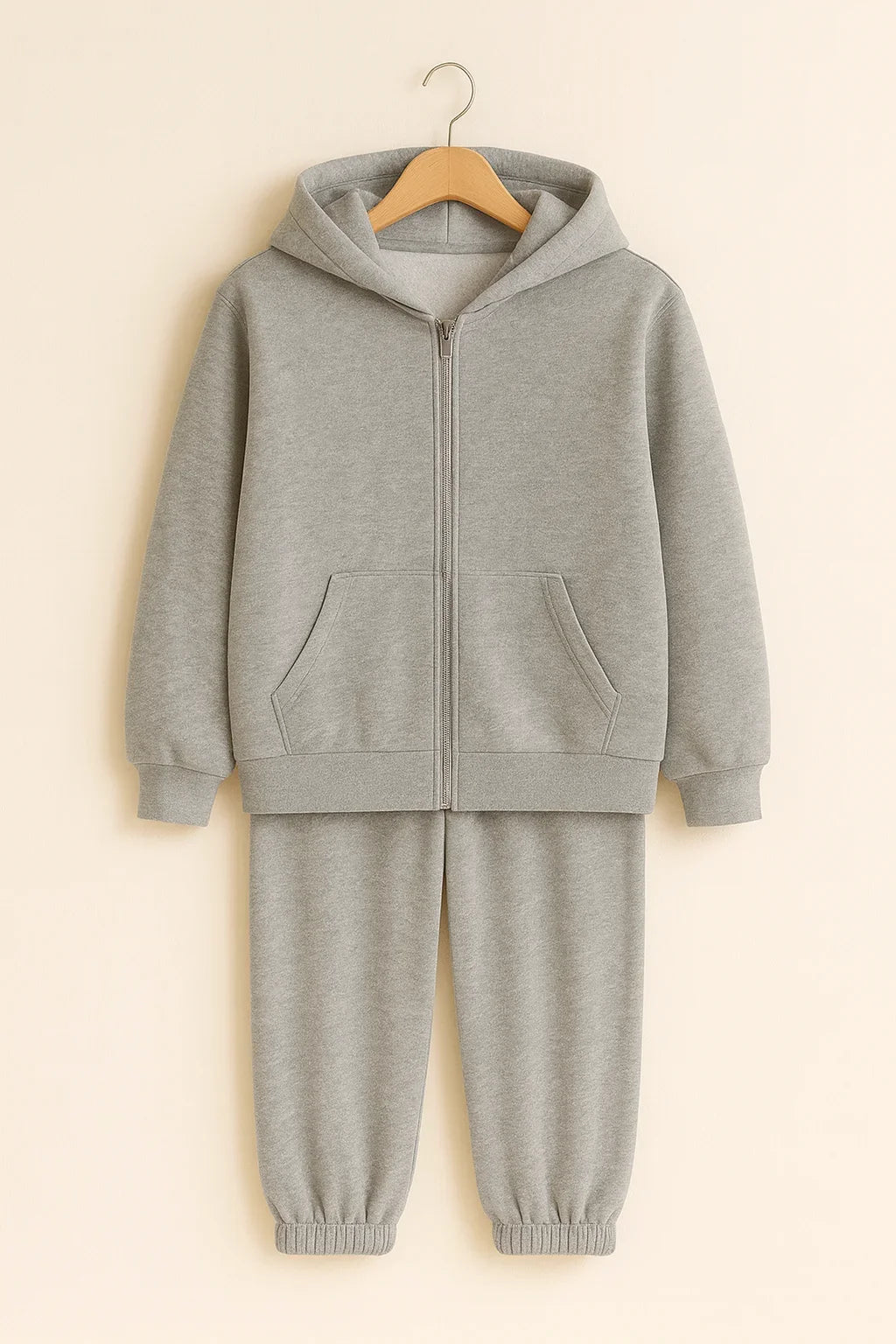 Cloud flower Zipper co-ord - Light Gray