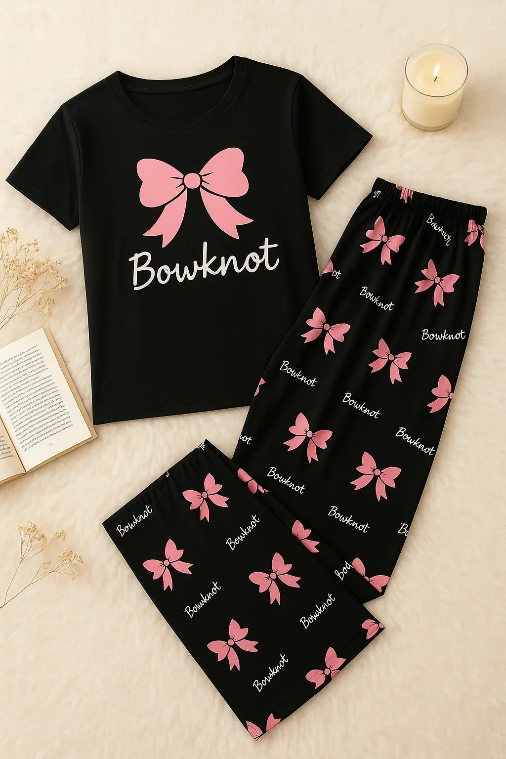 BLACK BOWKNOT