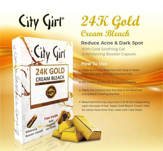 City Girl 24K Gold Bleach Cream (3 SACHET)