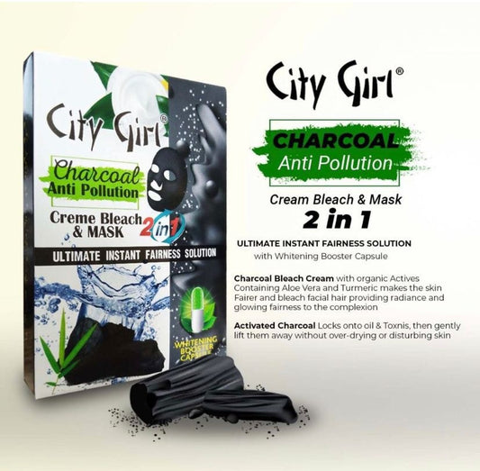 City Girl Charcoal Bleach Cream (3 SACHET)