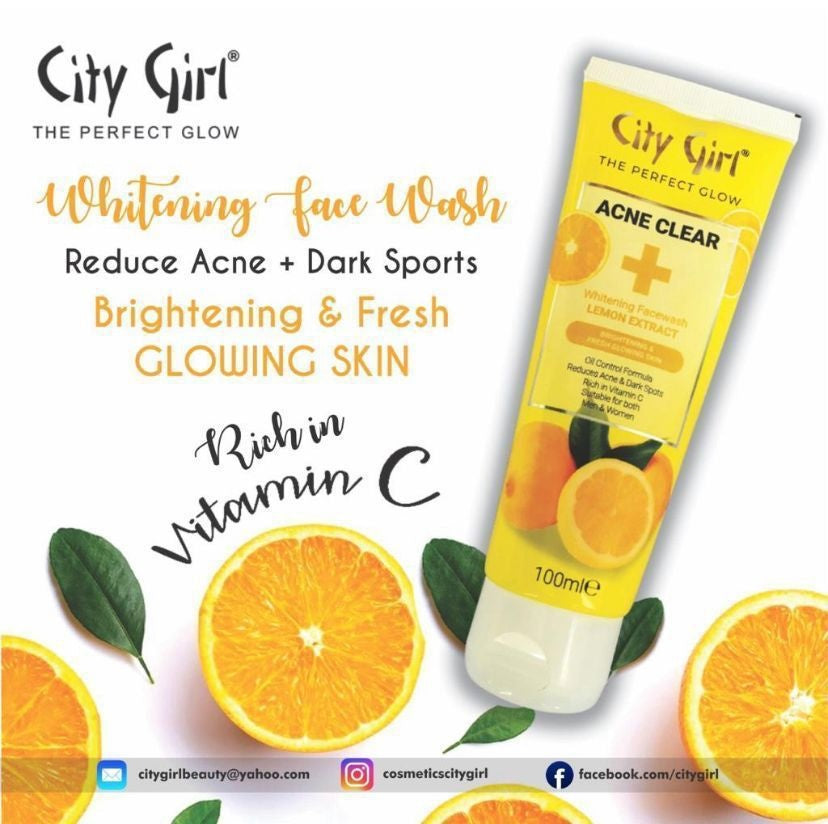 City Girl Face Wash acne clear vitamin c