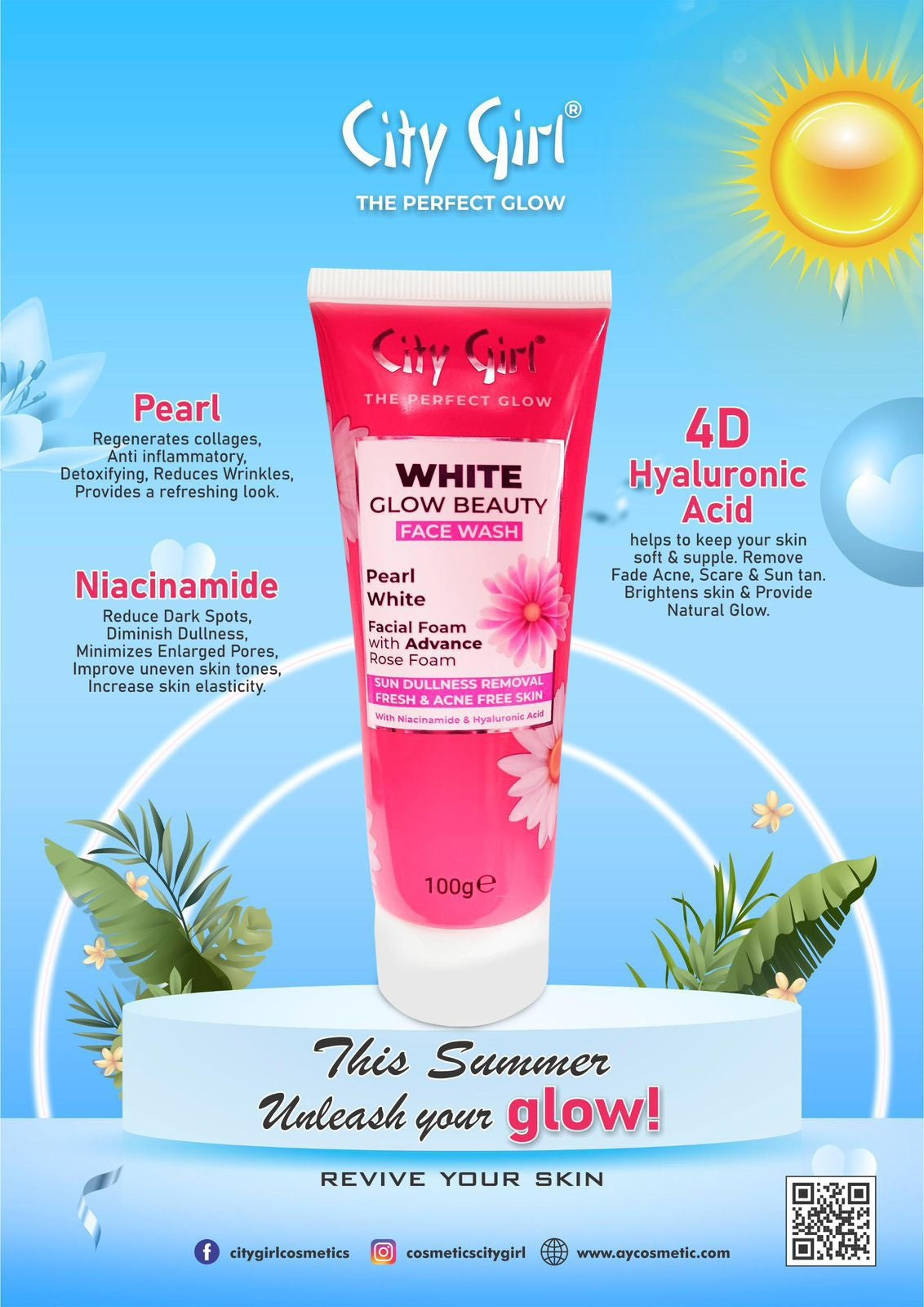 City Girl Face Wash whitening glow