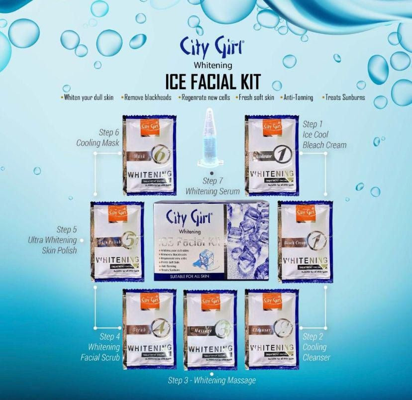 City Girl Ice Facial 6 Step Kit With Serum Sachets