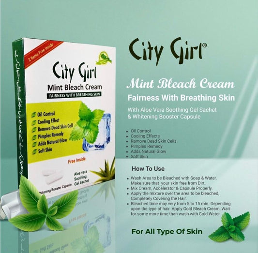 City Girl Mint Bleach Cream (3 SACHET)