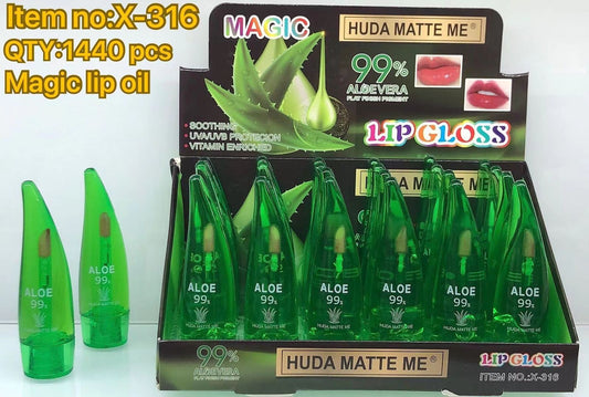 HUDA MATTE ME Aloe Vera Lip Oil 1 Pc (Item No : 532)