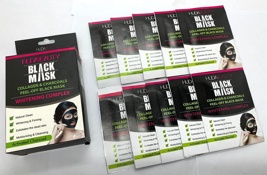 HUDABEAUTY Black Peel-Off Mask 10 Pcs Box