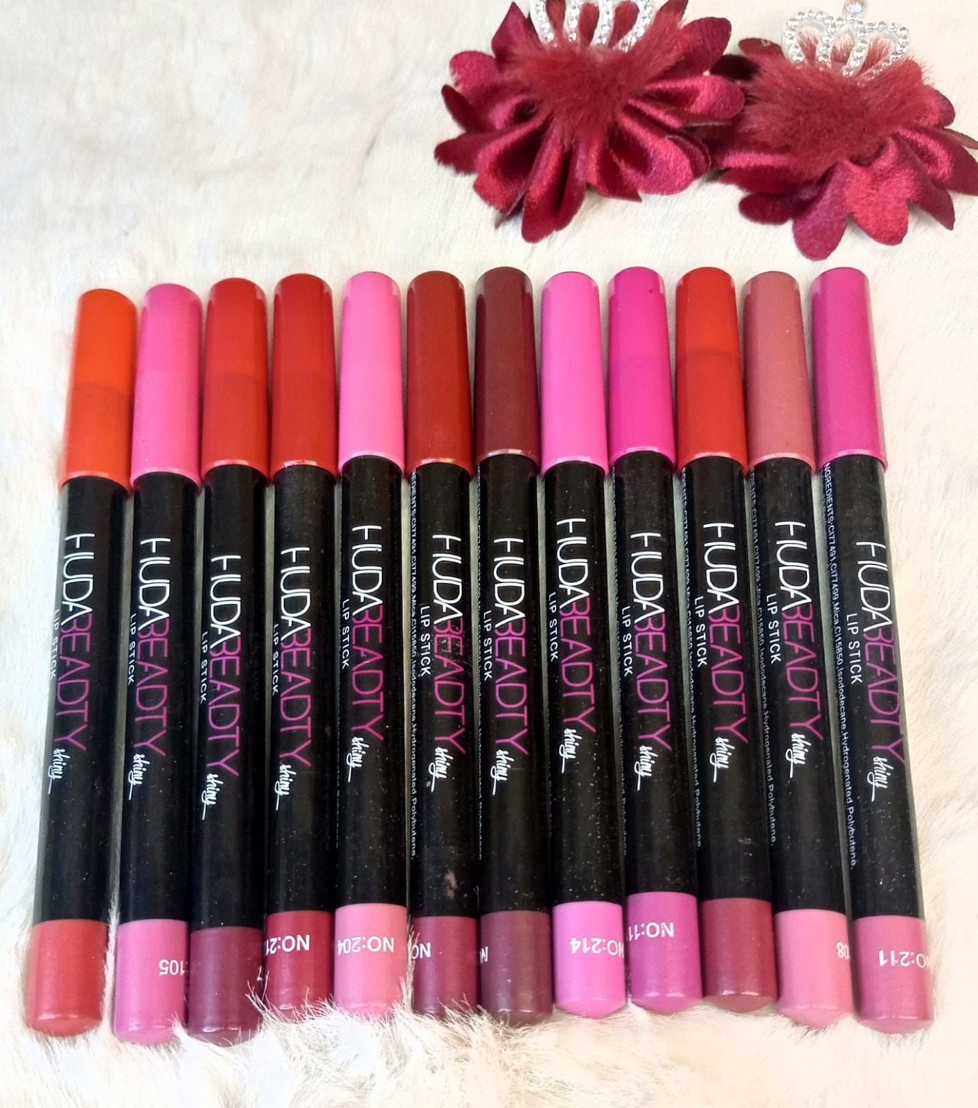 Huda Beauty Eye & Lip Color Pencil 12 Pcs Pack (Moti)
