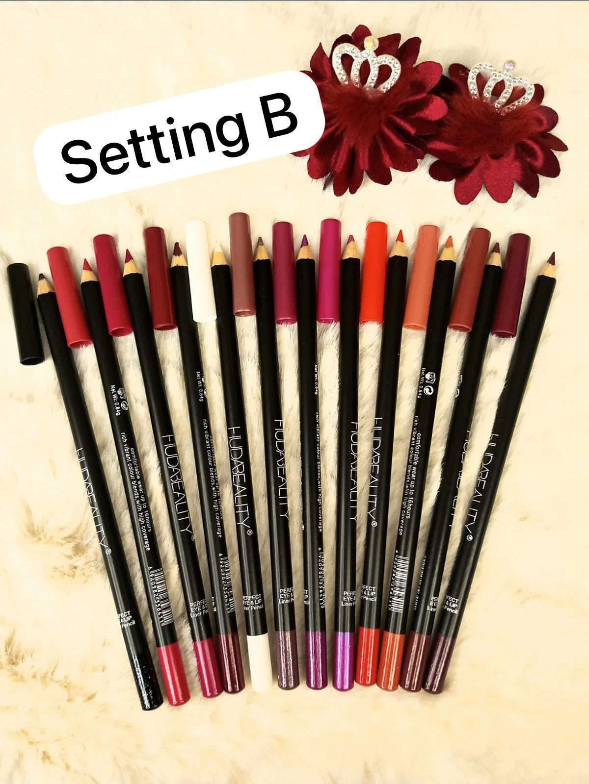 Huda Beauty Eye & Lip Color Pencil 12 Pcs Pack PATLI setting b 2