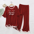 Maroon White Border Let Me Sleep Printed Flapper Style Dress