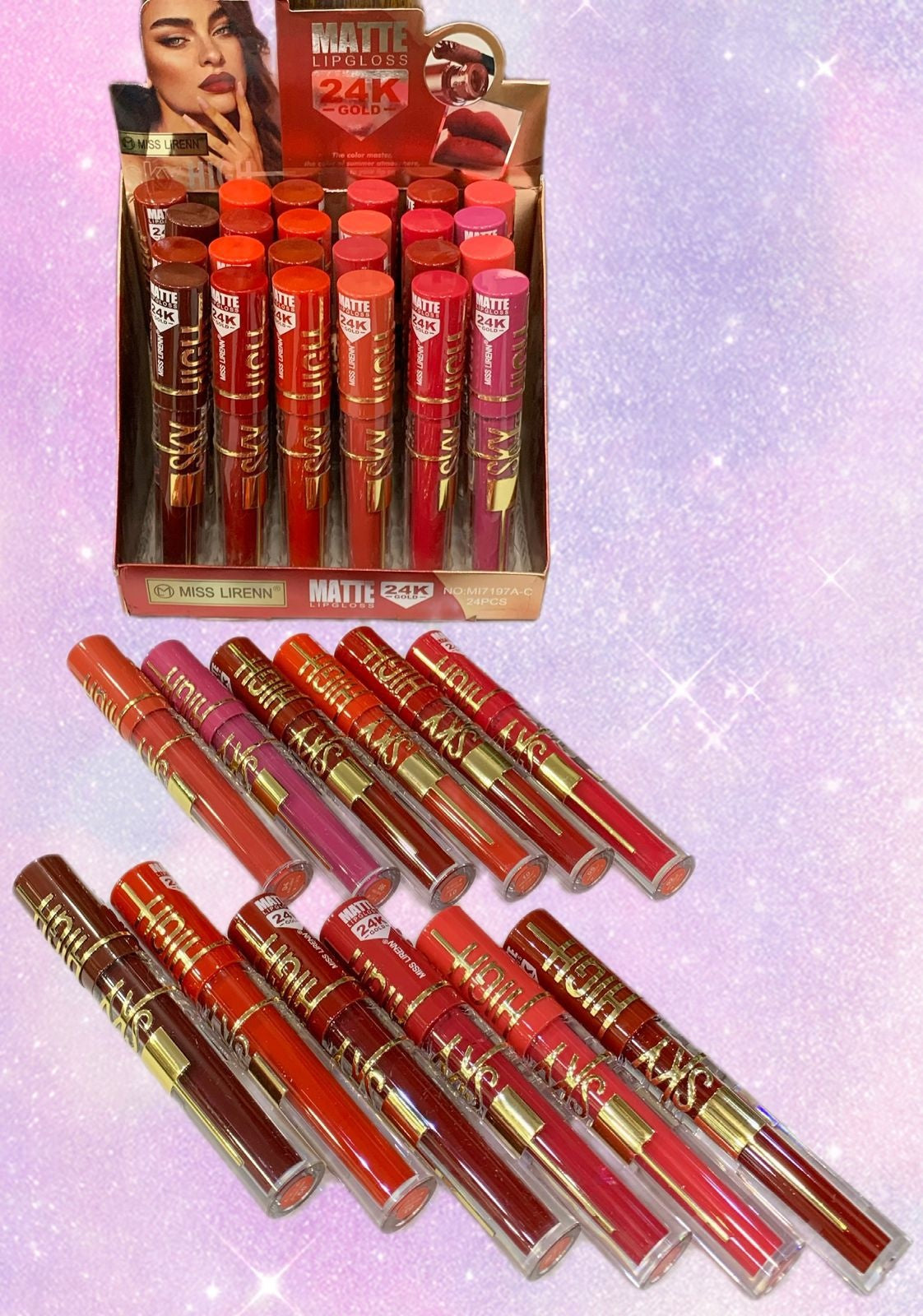 MISS LIRENN Matte Lipgloss 12 Pcs Set (Item No : 7197A-C)