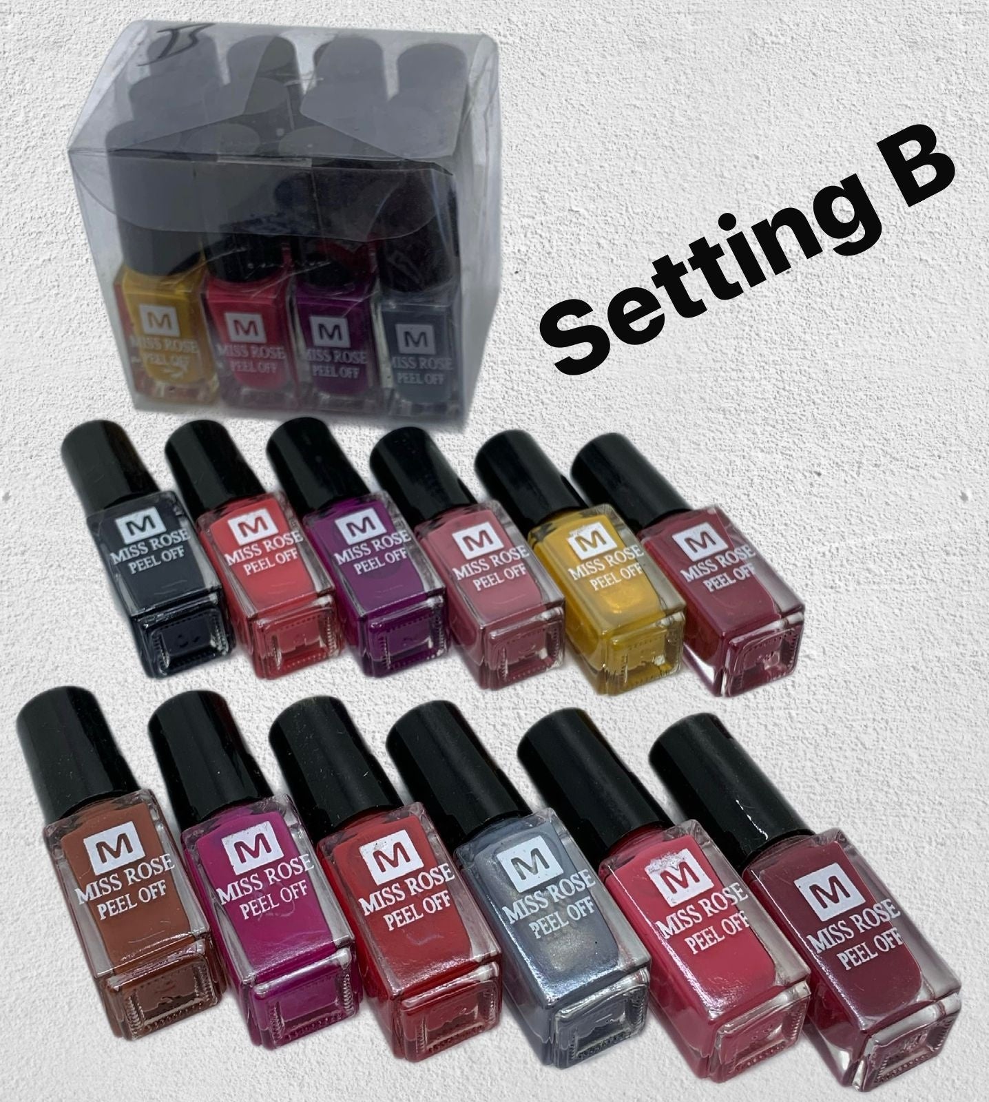 Miss Rose Peel-Off Nail Polish Set B