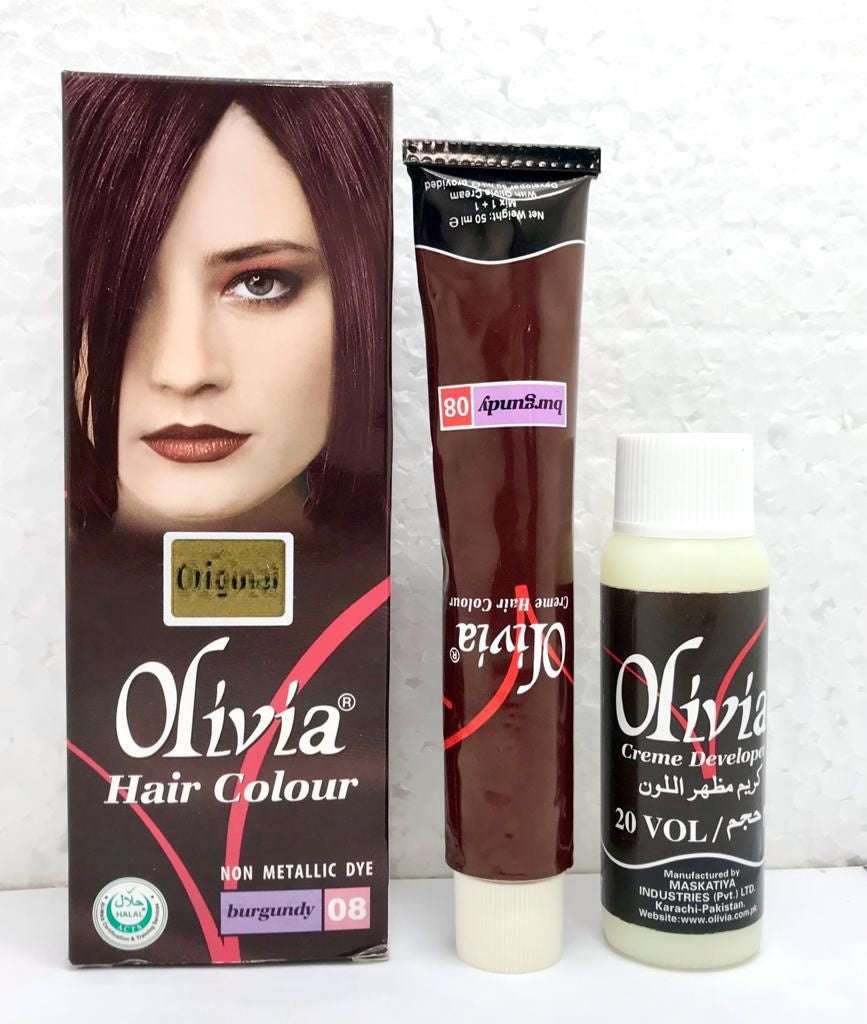 Olivia Hair Color burgundy