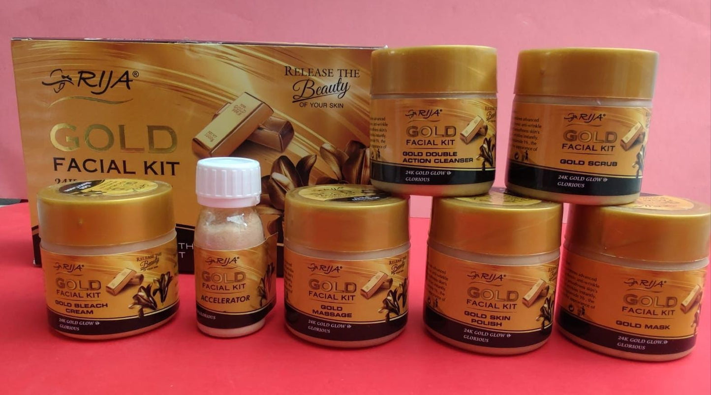 Rija 24K Gold 6 Step Facial Kit Box