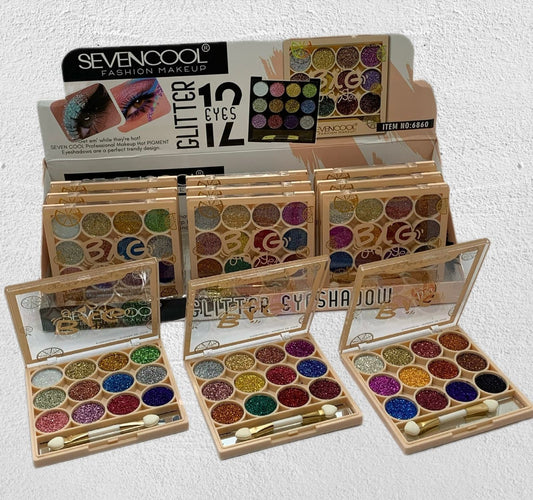 SEVENCOOL Glitter Eyeshadow 1 PC (12 Color)