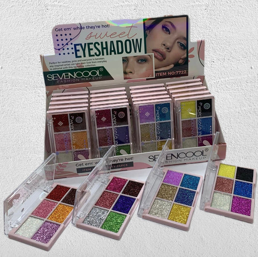 SEVENCOOL Glitter Eyeshadow 1 PC (6 Color)