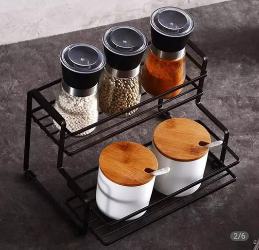 2 Layer Metal Spice Rack