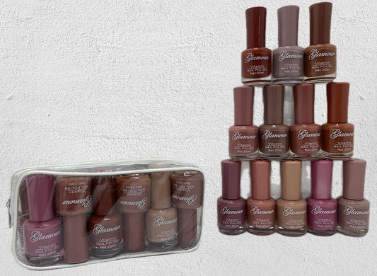 Glamour Permanent Nail Polish 12 Pcs Box