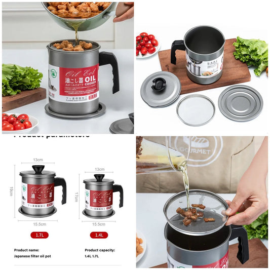 1.4 Litre Kitchen Oil filter Pot