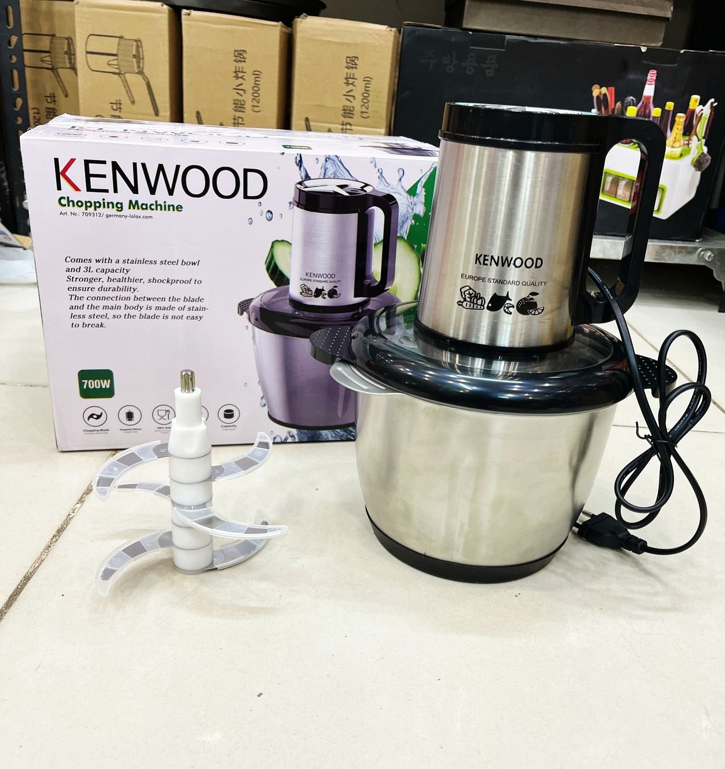 (6 blades) Premium Quality Kenwood 3L Electric Meat Grinder 3in1 Functional