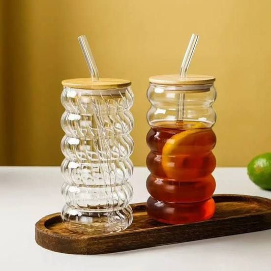 500ML Bubble Glass Cup