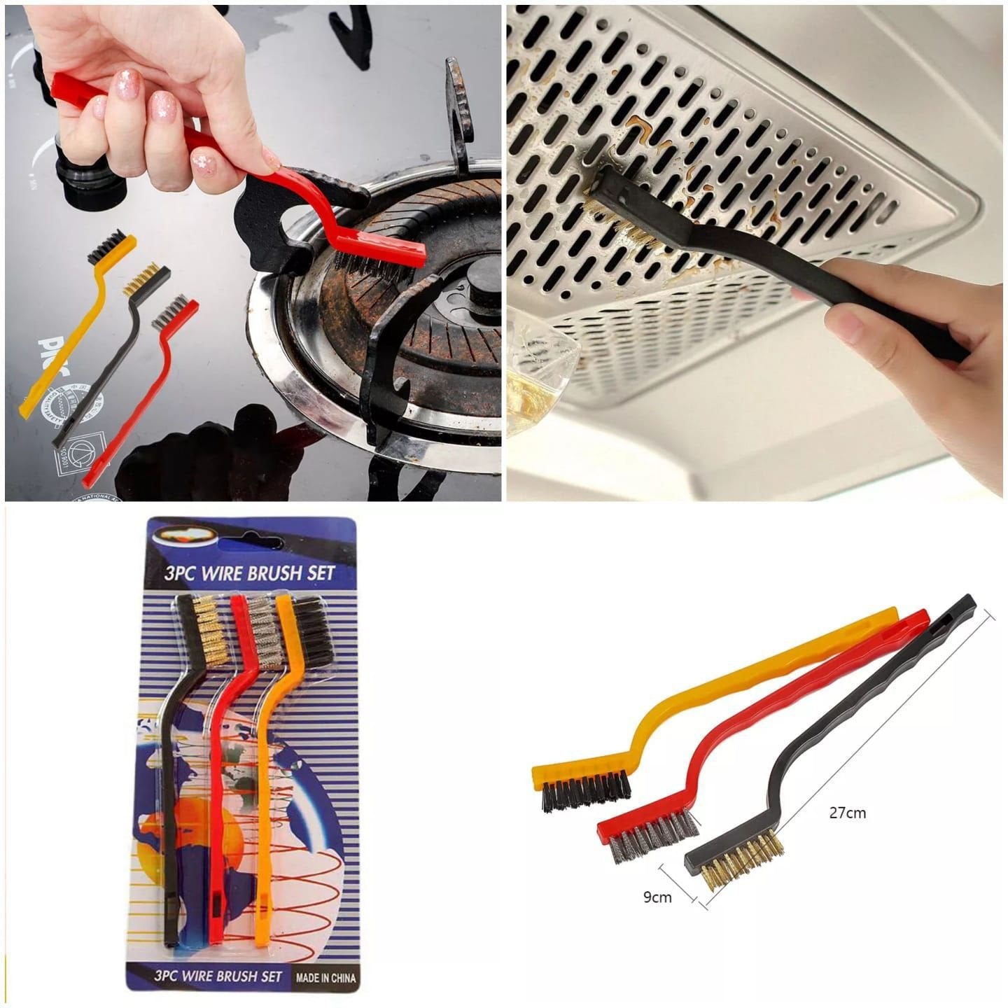 3pcs Wire Cleaning Brush Set