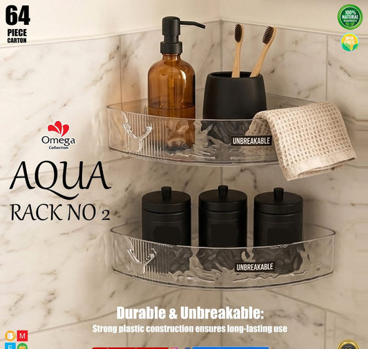 Aqua Unbreakable Triangle Shape Corner Rack