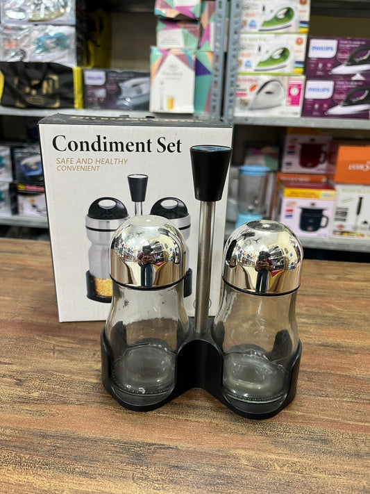 Pack of 2 Glass Spice Jar Set