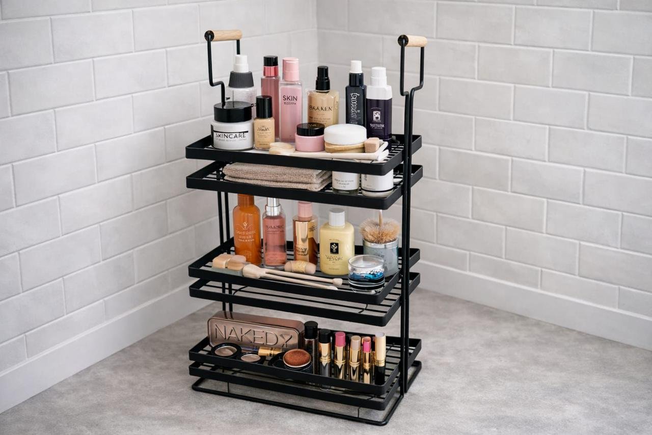 Multipurpose Metal Organizer with Wooden Handle 3 Layer (Discount on Quantity)